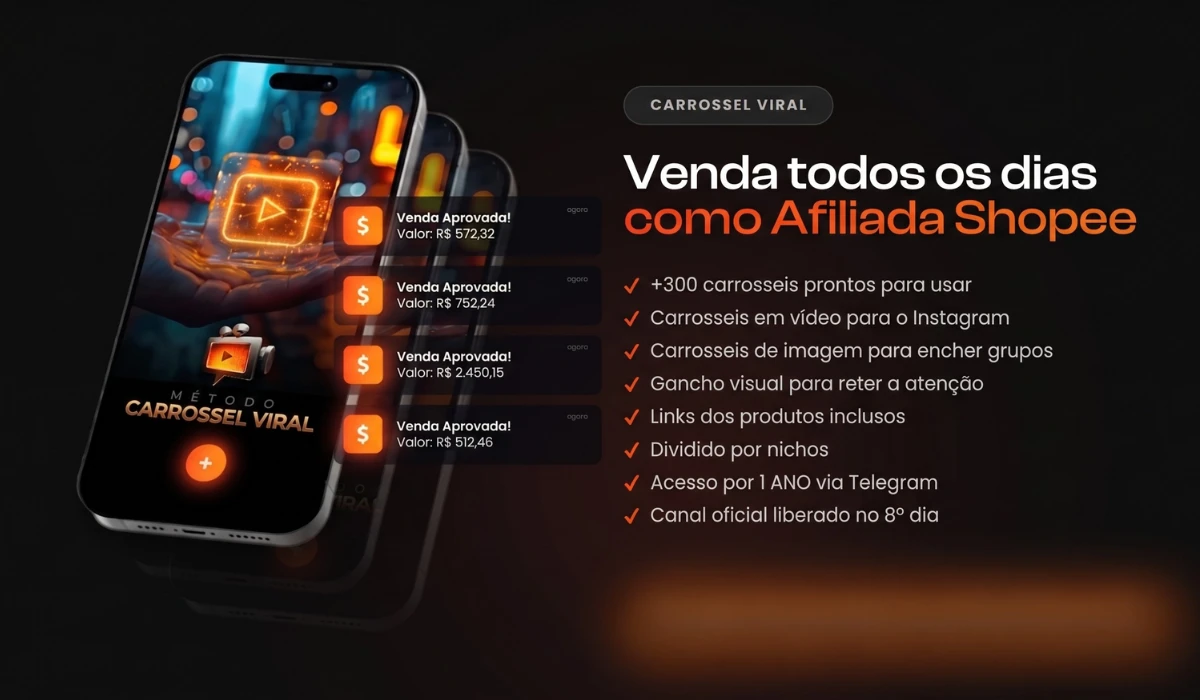 Carrossel Viral — recursos e venda aprovada